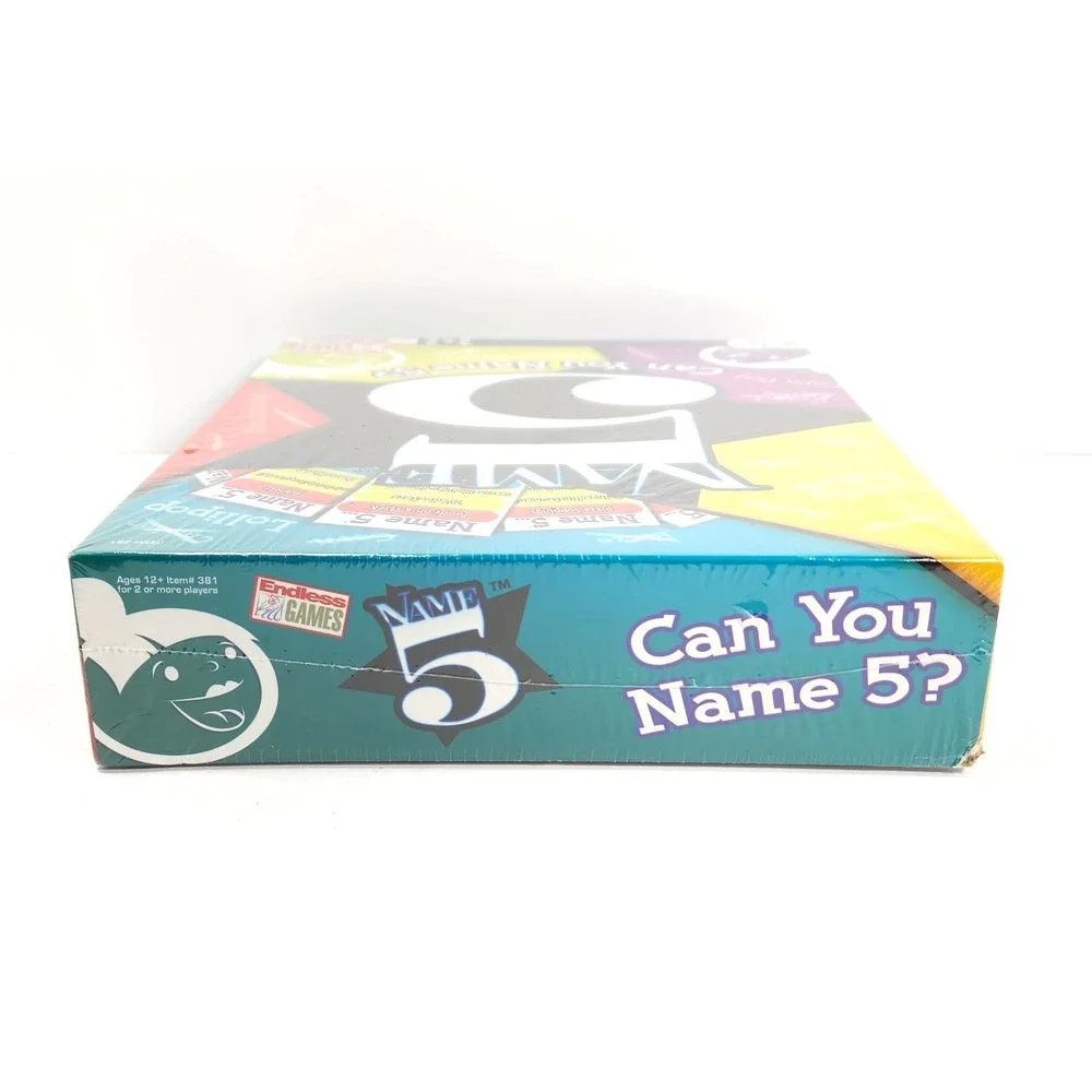 Name 5 Card Game? Party Pack 2 or More Player Teams Card Board Party Game Sealed